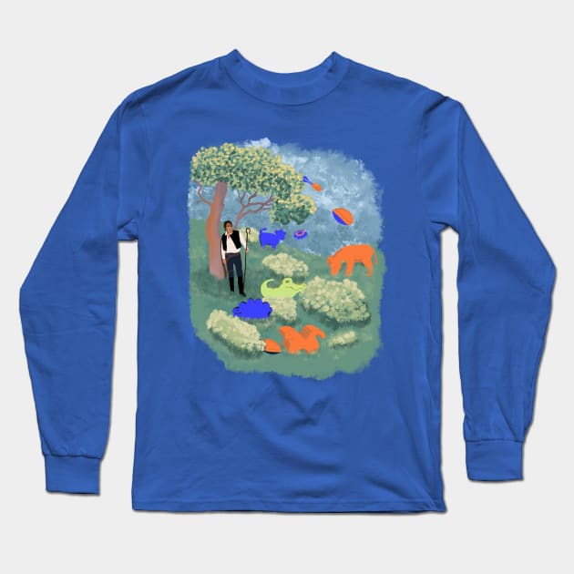 Who’s Scruffy Lookin? Long Sleeve T-Shirt by seamustheskunk